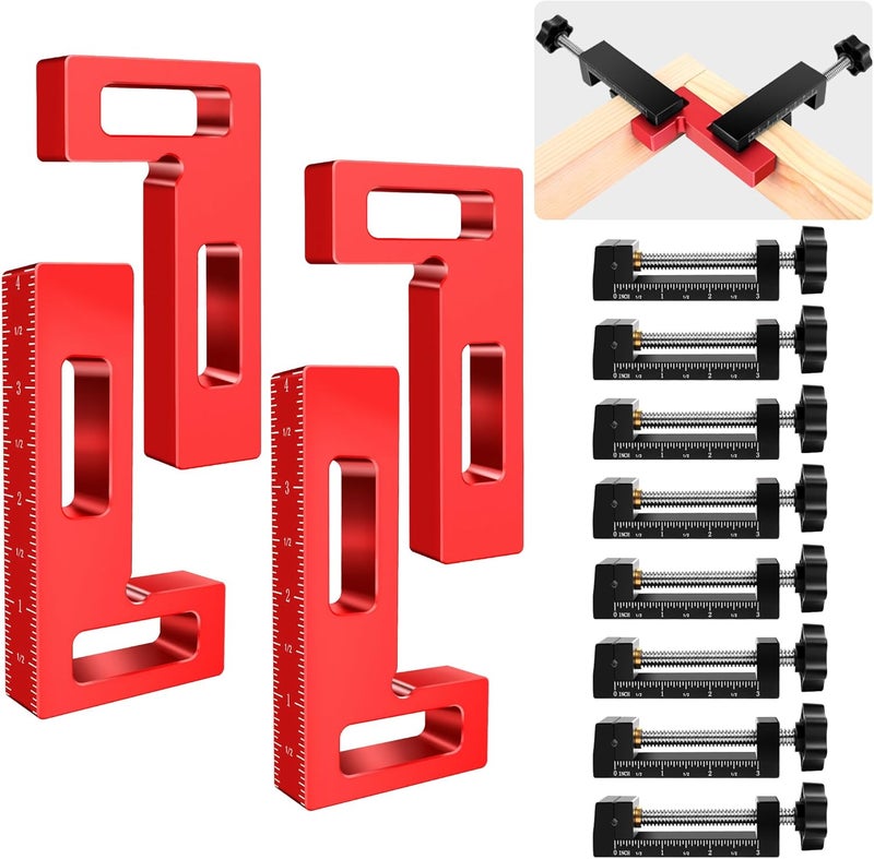 ARTYMASTER Corner Clamp for Woodworking, 90 Degree Corner Clamp, Right Angle Clamp Woodworking Tools, Aluminum Positioning Squares for Picture Frames, Cabinets, Drawers - Image 1